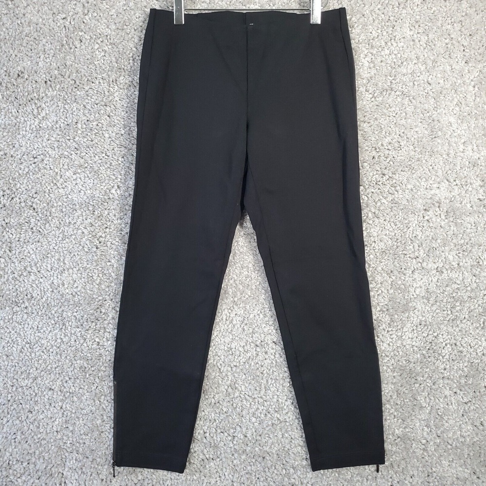 Eileen‎ Fisher Women's Ankle Stretch Pants Small Petite Black Minimalist Capsule